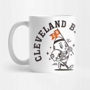 Cleveland Browns mascot black orange Mug